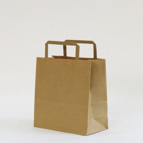 印刷手提げ袋 / クラフト紙平紐 4号220x260x130