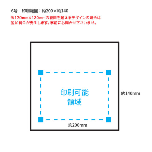印刷手提げ袋 / クラフト紙平紐 6号260x260x120