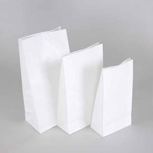 印刷ホワイト角底袋 / 中150x270x90